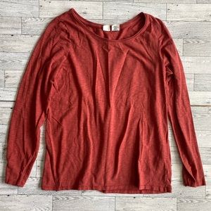 Artisan NY Top Size Small Burnt Orange Long Sleeve‎ Stretchy